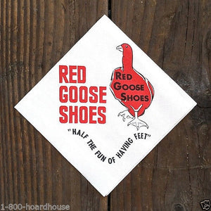 RED GOOSE SHOES Paper Napkins 1950s