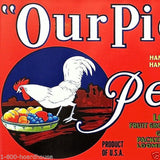OUR PICK PEARS Fruit Cate Box Label 1930s