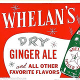 WHELAN'S GINGER ALE Store Window Decal 1940s