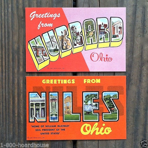 OHIO Linen Postcards 1930s