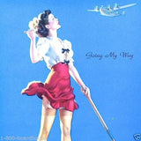 GOING MY WAY Masters Art Lithograph Pinup Print 1940s