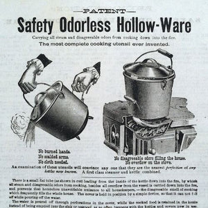 HOLLOW-WARE Cookware Broadside Poster 1885 