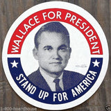 WALLACE FOR PRESIDENT Campaign Decal 1960s