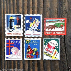 CHRISTMAS SEAL STAMPS Holiday Collection 1930s-70s