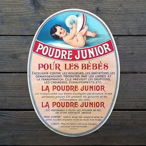 POUDRE JUNIOR French Baby Powder Poster 1910s