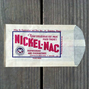 NICEL-NAC ICE MILK Snack Bag 1940s 