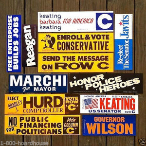 POLITICAL Car Bumper Sticker Collection