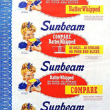 SUNBEAM LOAF Wax Bread Wrappers 1960s