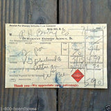 RAILWAY EXPRESS Train Railroad Receipt 1939-40s