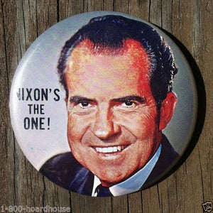 NIXON'S THE ONE Political Campaign Pin Button 1968