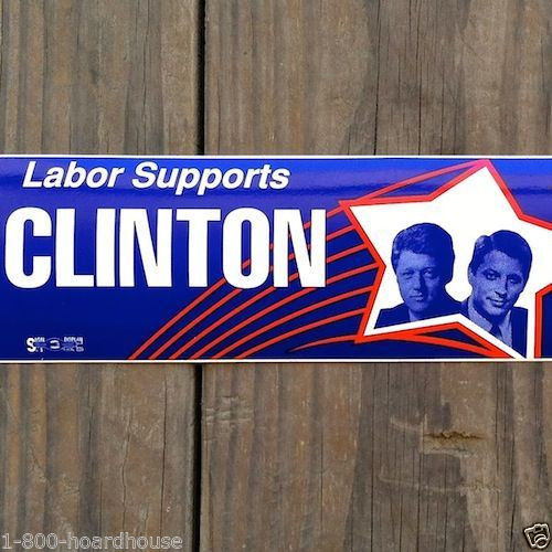 BILL CLINTON Car Bumper Sticker 1996