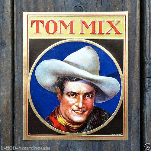 TOM MIX CIGAR Box Label Set 1920s 