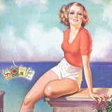 LUCKY STRIKE Accent on Youth Pinup Lithograph Calendar 1939