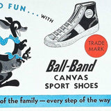 BALL BAND Canvas Sports Shoes Ink Blotter 1950s