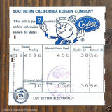 REDDY KILOWATT So Cal Edison Utility Receipt 1962