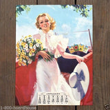 LUCKY STRIKE World of Sunshine Pinup Lithograph Calendar 1939