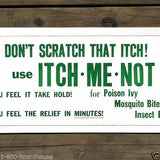 ITCH ME NOT Store Display Poster 1930s