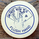 CASINO CLAY POKER CHIP Flush Hand Aces 1920s