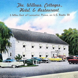 WILLOWS COTTAGE HOTEL Postcard 1950s