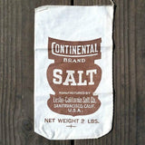 CONTINENTAL SALT Cloth Salt Bag 1930s