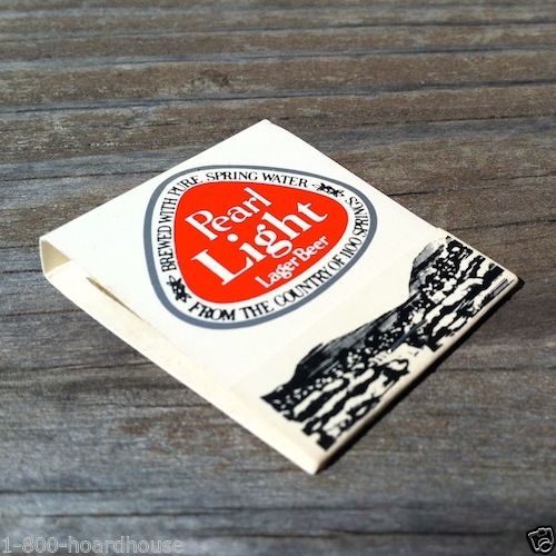 PEARL LIGHT LAGER BEER Matchbook Matches 1960s