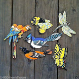 BIRDS BEES INSECTS Figural Cardboard Sign Collection 1950s