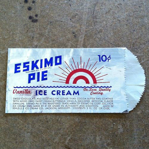 ESKIMO PIE Ice Cream Bar Bag 1940s 