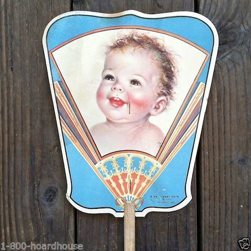 BABY DAYS Amusement Park Advertising Fan 1930s