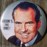 NIXON'S THE ONE Political Campaign Pin Button 1968