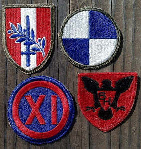 WWII ARMY MILITARY UNIT Uniform Patches 1940s