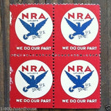NRA MEMBER Poster Stamp 1930