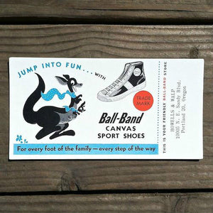 BALL BAND Canvas Sports Shoes Ink Blotter 1950s