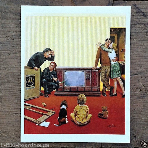 MOTOROLA TV Greeting Card 1970s