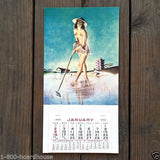 Chinese PINUP GIRL 1955 Calendar RICE FARMER 