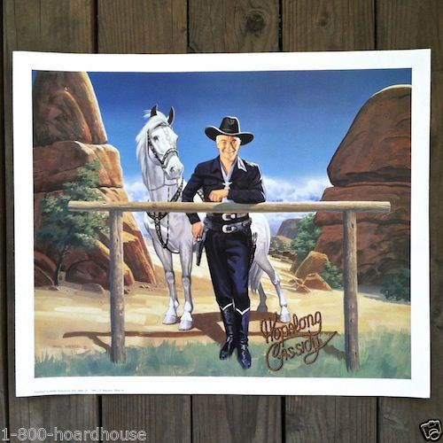 HOPALONG CASSIDY and TOPPER Color Movie Promo Poster 1990s